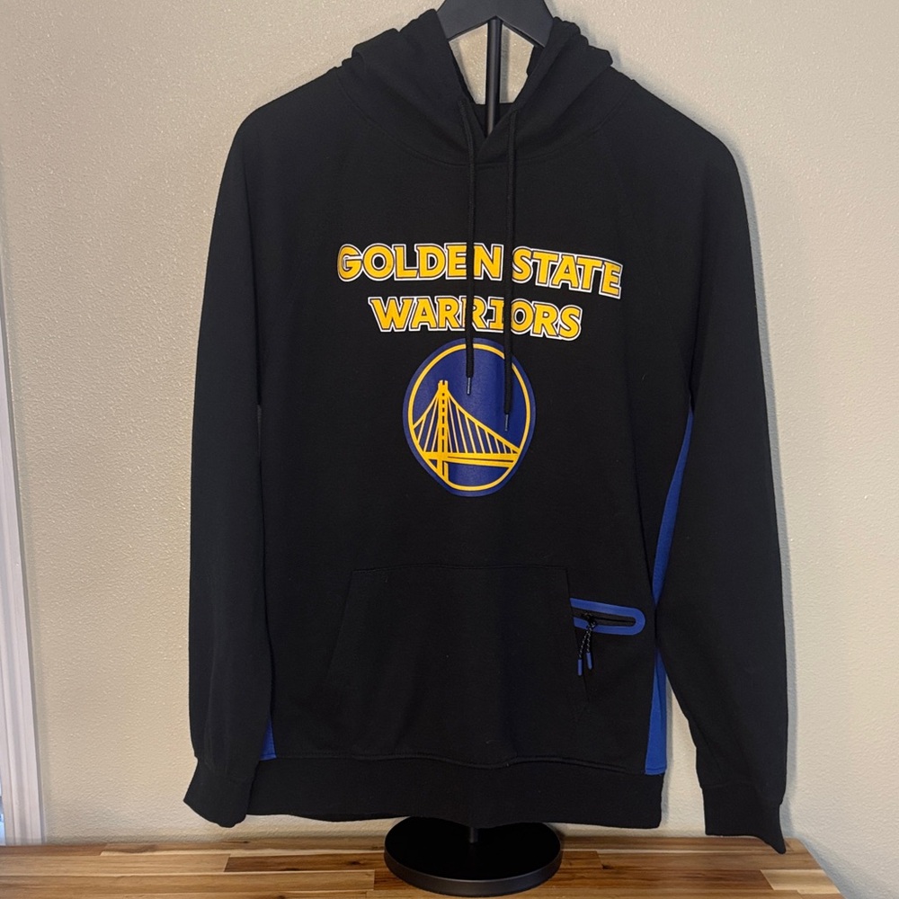 NBA Golden State Warriors‎ Hoodie | Black & Blue Pullover Sweatshirt | Size M